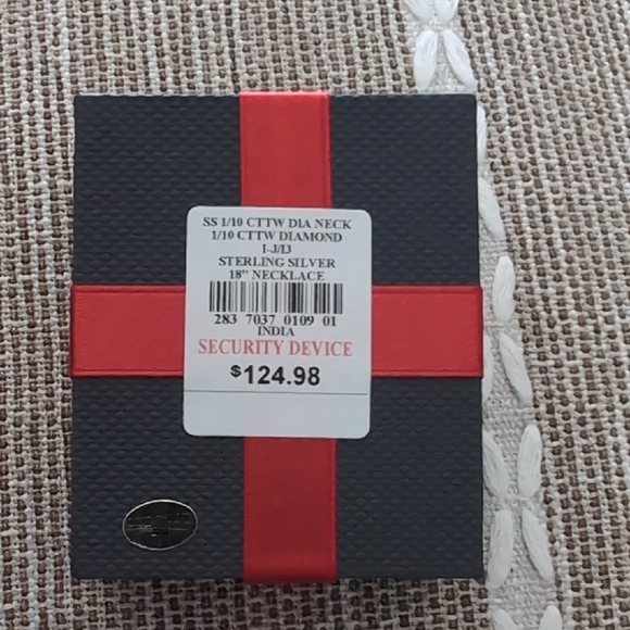 Sterling Silver Diamond Necklace - Picture 7 of 7